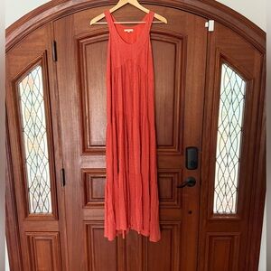 Biscuit Sleeveless Burnt Orange Maxi Dress